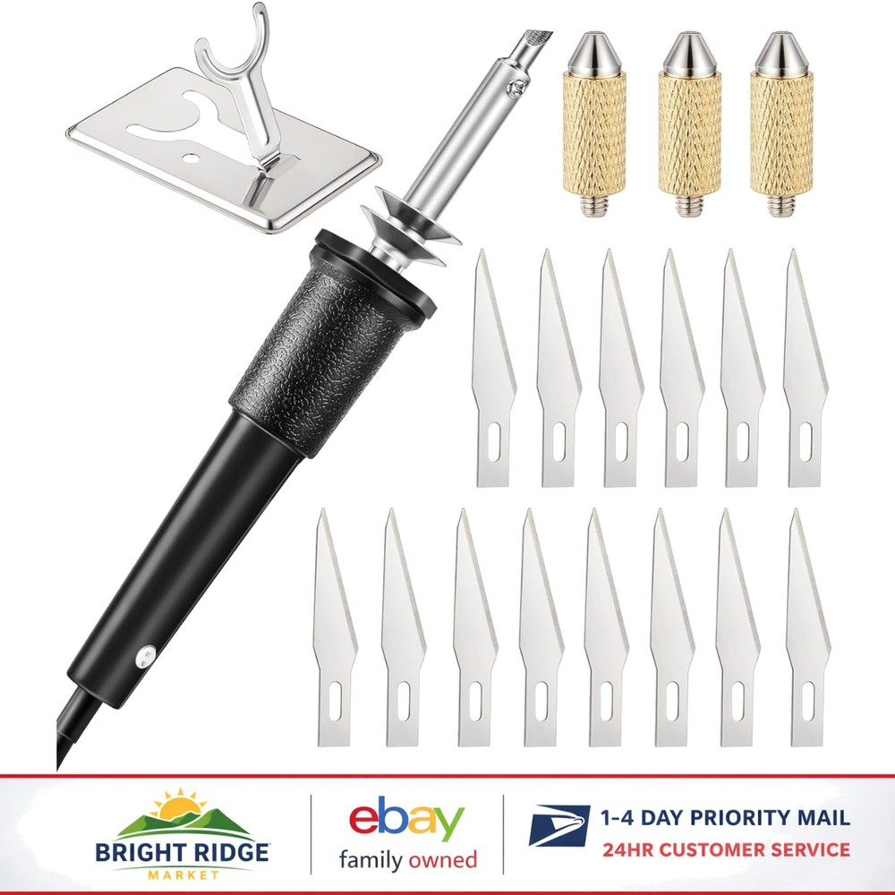 Versatile Hot Knife Cutter with Plastic Handle and 19 Piece Accessory Set