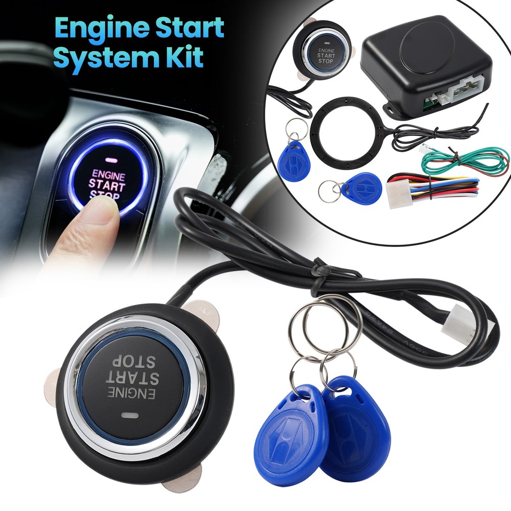 Car 12V Ignition Switch RFID Engine Start Push Button Keyless Entry Starter Kit