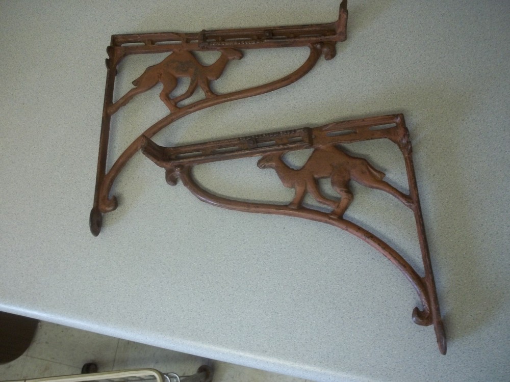 Antique Camel Cast Iron Shelf Brackets Home Decor Brackets