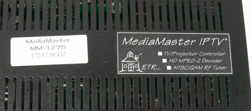 MediaMaster MM-1275 HD IPTV Decoder With A/V System Hub