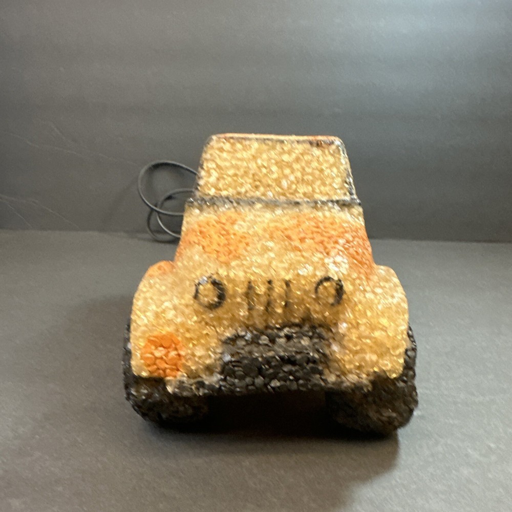 Melted Popcorn Plastic Jeep Night Light or Desk Lamp EUC