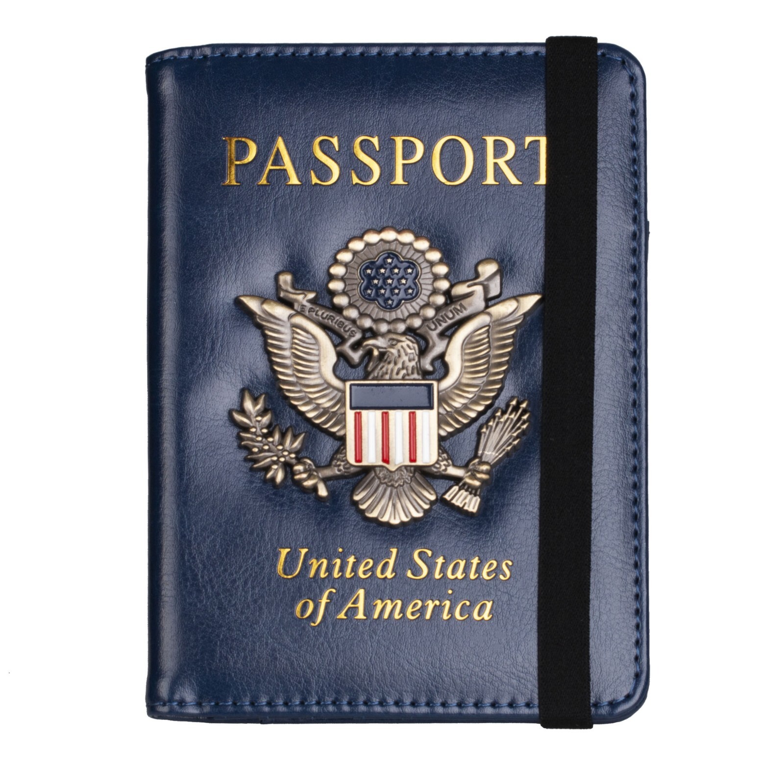 Slim Leather Passport Wallet Cover– Multi-Card + Boarding‑Pass Holder, RFID‑Safe