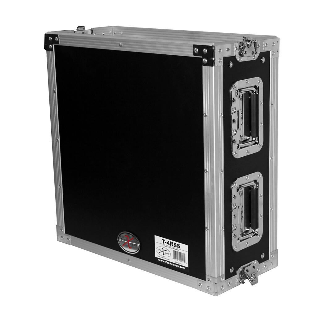 4 Space DJ Rack Road Case 19" deep ATA Flight Case by PROX