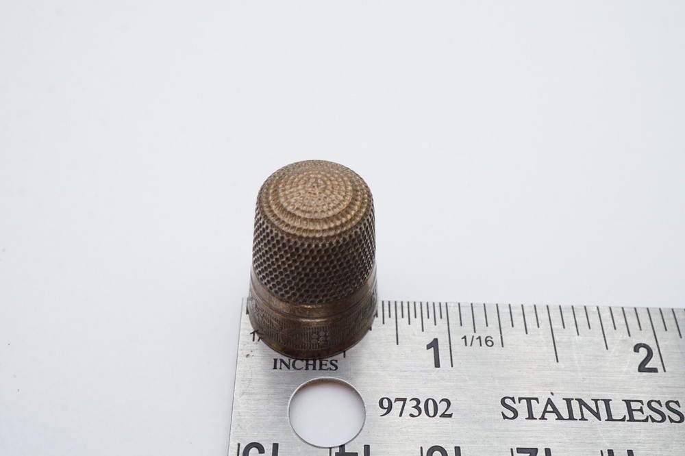 Vintage Sterling Silver Thimble Size 10