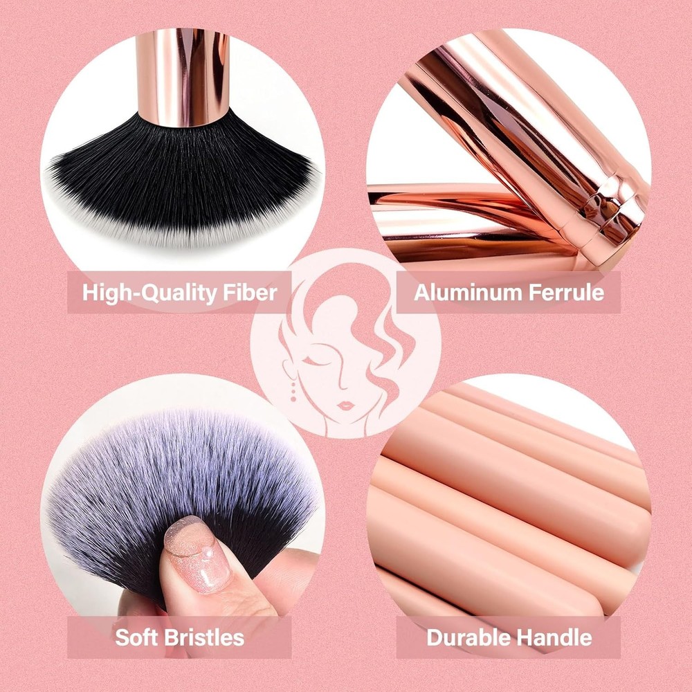 Makeup Brushes Set, Professional 26 Pcs Makeup Kit, Include Powder Foundation