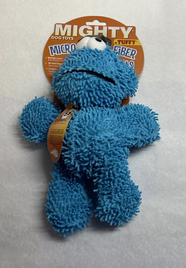 Tuffy Mighty Micro Fiber Ball Monster Dog Squeaker Toy Durable Floats M-L 🐶