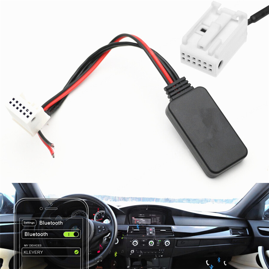 12Pin 12V Bluetooth 4.0 Audio Adapter Aux Cable For BMW E60 04-10 E63 E64 E61