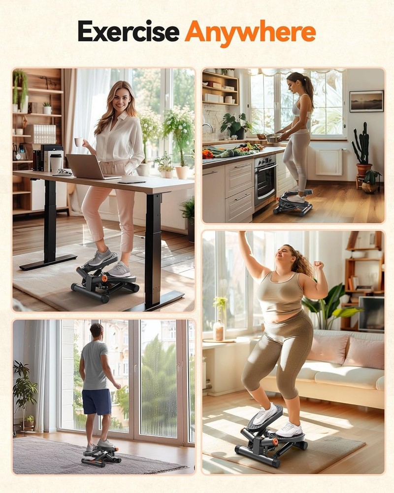 Upgraded Twist Stepper with Swing Function=