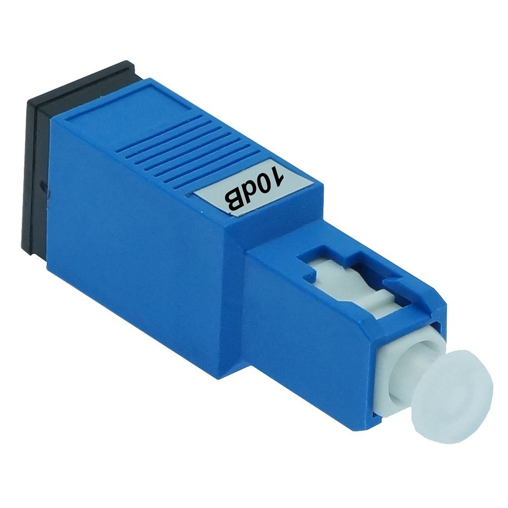 10dB SC UPC Connector Fiber Optic Optical Attenuator Single Mode Plastic Blue