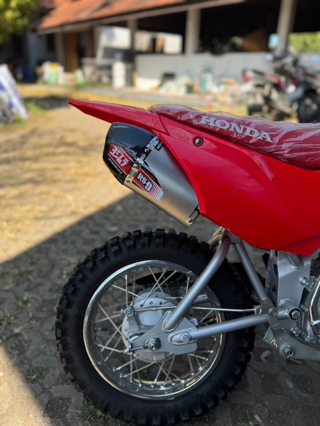 CARBON EXHAUST FULL SYSTEM STAINLESS PIPE RS9 FOR HONDA CRF110F CRF110 CRF 110F