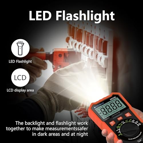 Digital Multimeter Voltmeter Tester with NCV, LCD for AC/DC 6000 Counts