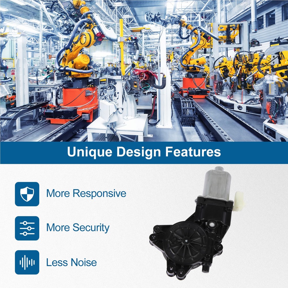 For Jeep Compass 2007-2017 Front Right Passenger Side Window Motor with 2-Pin