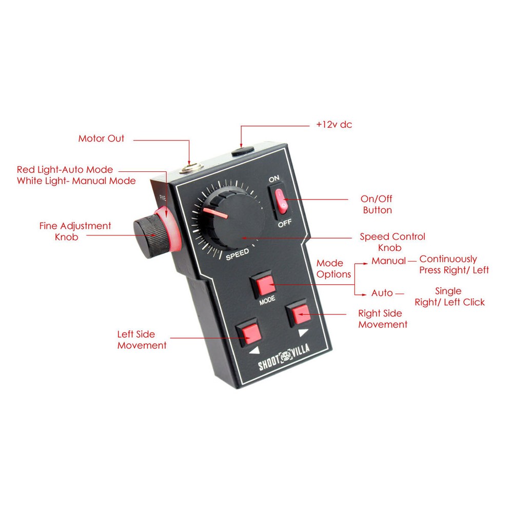 SHOOTVILLA MOTORIZED CURVE 120° SLIDER WITH MOTION CONTROL SYSTEM FOR DV CAMERA