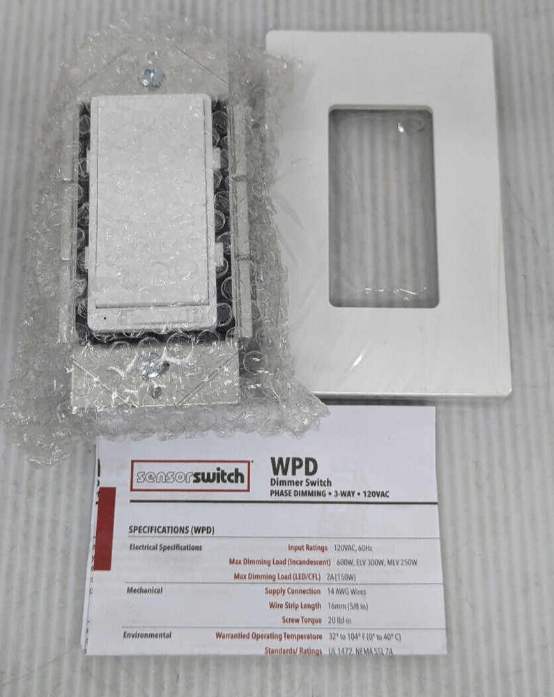 Aculty Controls Sensor Switch WPD WH Wall Mount Foward Phase Dimmer 2675LV