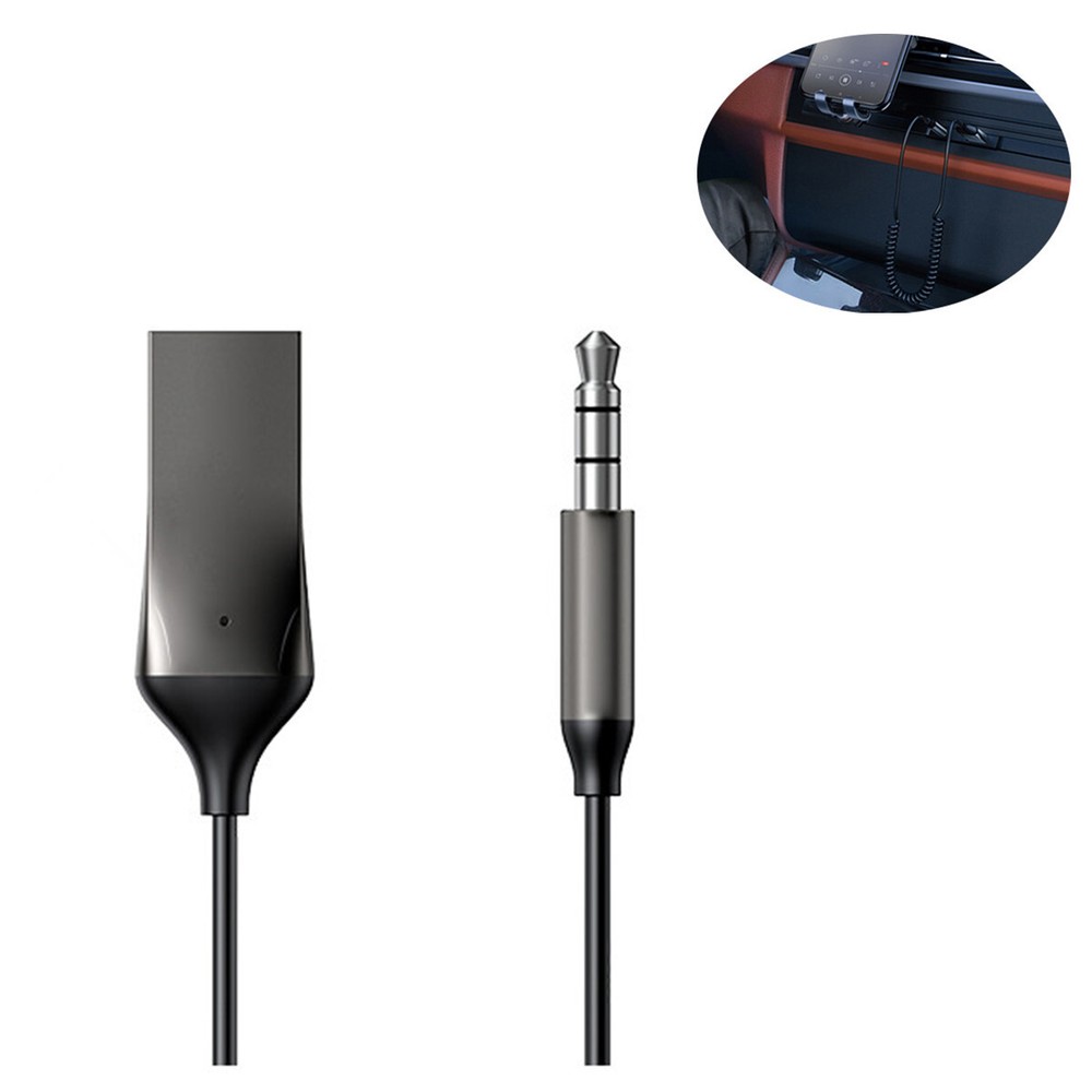 Wireless Bluetooth Receiver Handsfree Music AUX USB 3.5mm For Car Headphone iPod