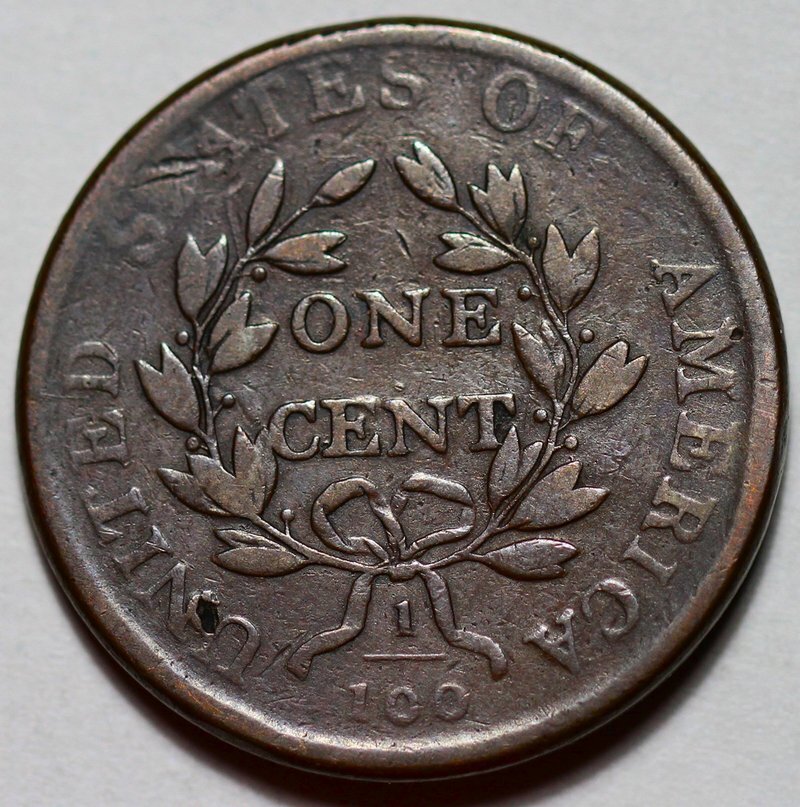 1802 Draped Bust Large Cent - Stemless - Damage - US 1c Copper Coin