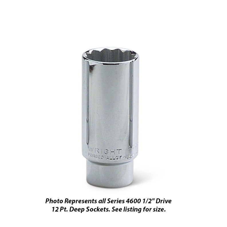 Wright Tool 4634 1/2" Drive 12 Point Deep Socket
