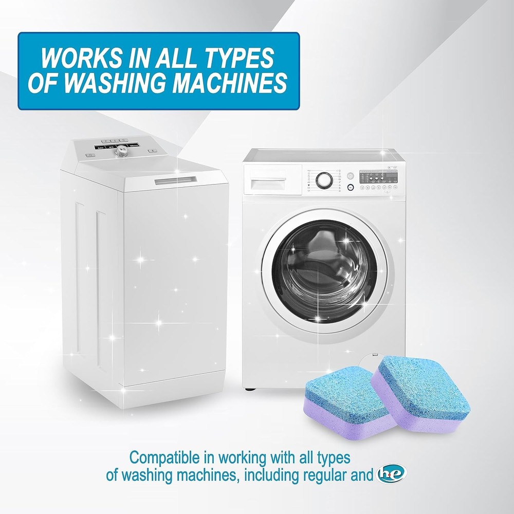 Washing Machine Cleaner Tablets 24 Count, Lavender