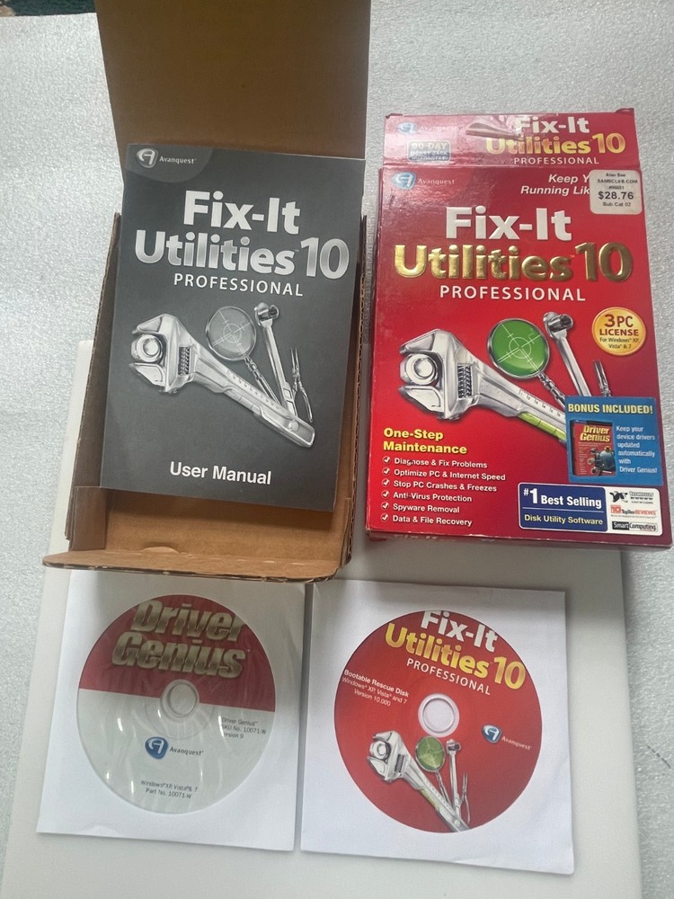 Fix-It Utilities 10 Professional PC Software N887