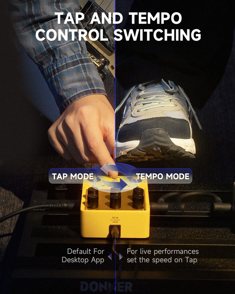 Donner Yellow Fall II Effect Pedal Delay & Reverb Combo Effect Echo Digital Mode