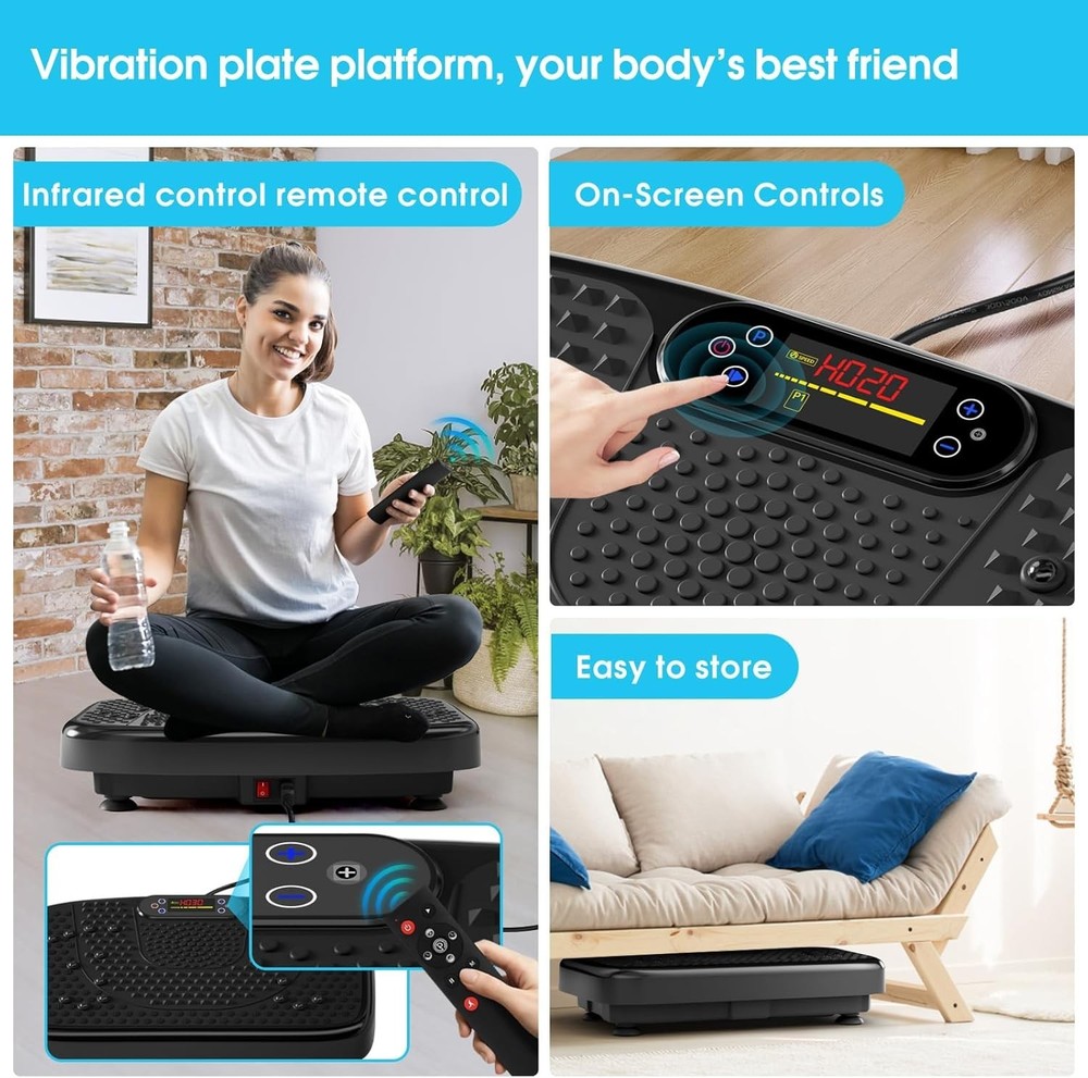 Vibration Plate Exercise Machine for Lymphatic Drainage,Power Vibrate Stand ....