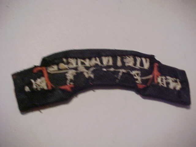 VIETNAM 5 TH RANGER RCN HAND EMBROIDERED TAB PATCH SCROLL ORIGINAL PATCH USED