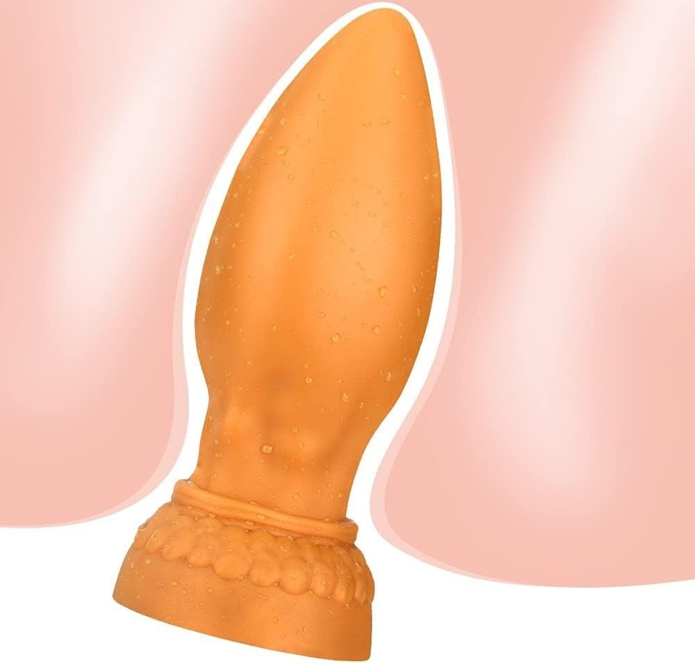 4 Large Liquid Silicone Butt Plug with Spiral Design for Comfortable Insertion