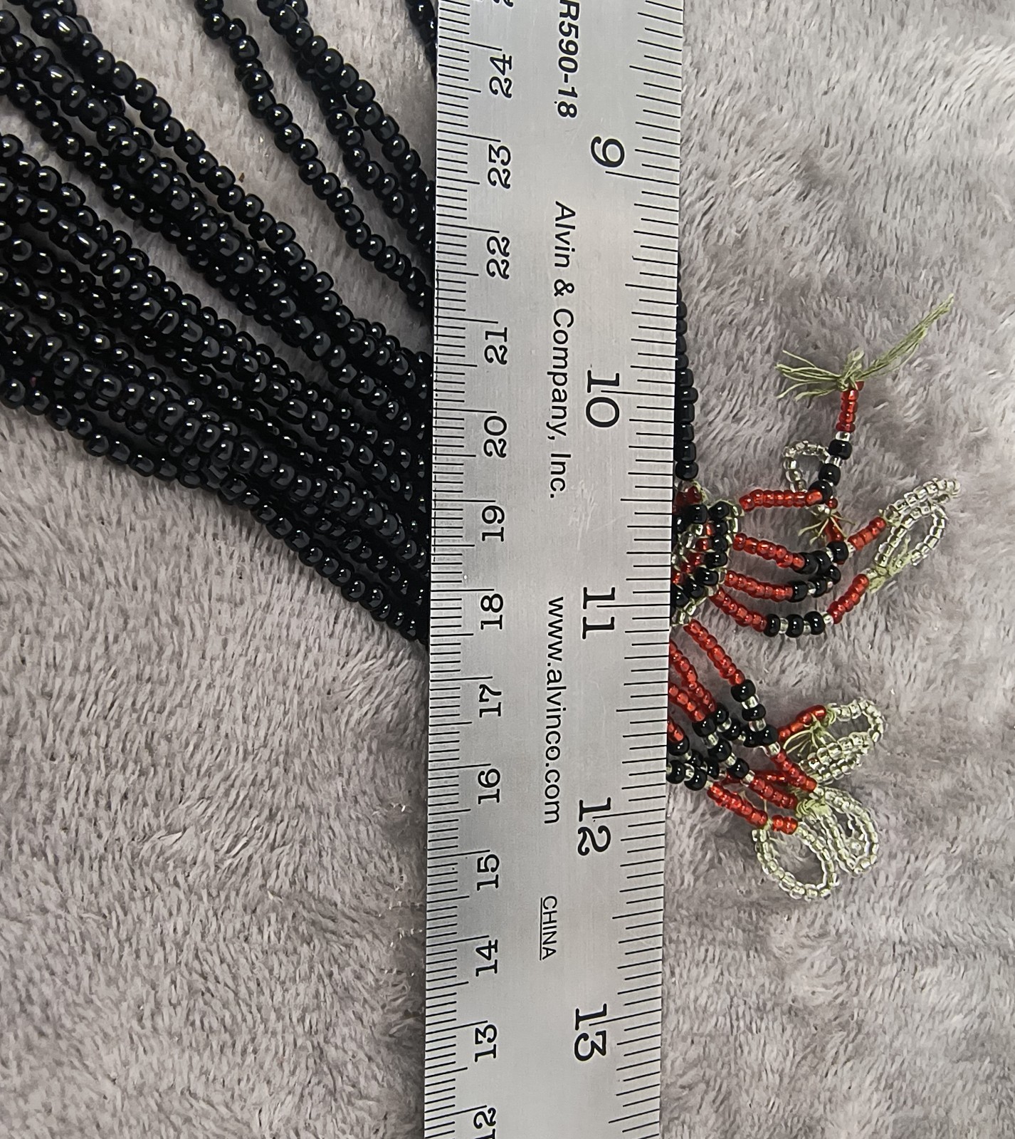 Modern Vintage Philippine Filipino Mindanao T'Boli Beaded Bib Necklace