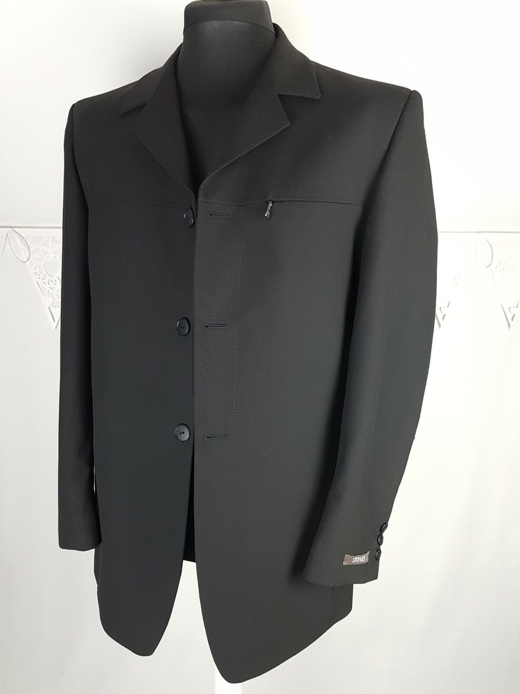 Stones Black Suit Jacket Size 38