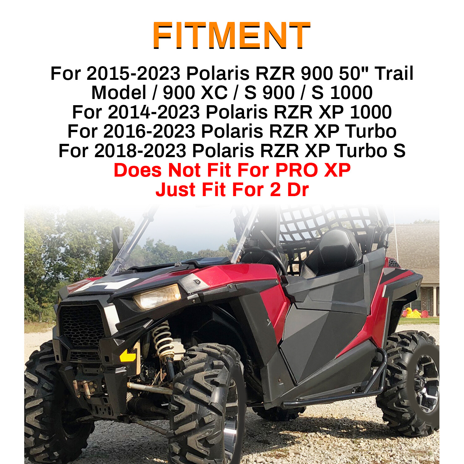 Side Nerf Bars Rock Sliders for 14-23 Polaris RZR XP 1000 900 Trail 900 S Turbo