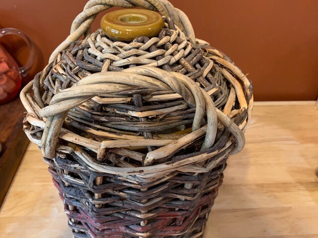Vintage Wicker Demijohn