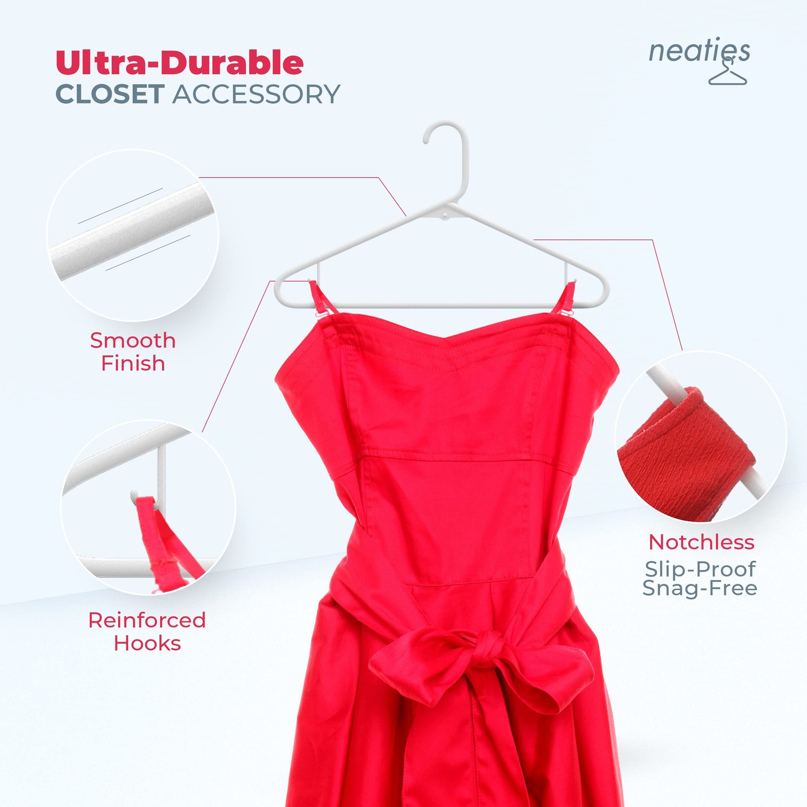 Made in USA Strong Clothes Hangers Bulk, 20-100 Pack Available, Heavy Duty