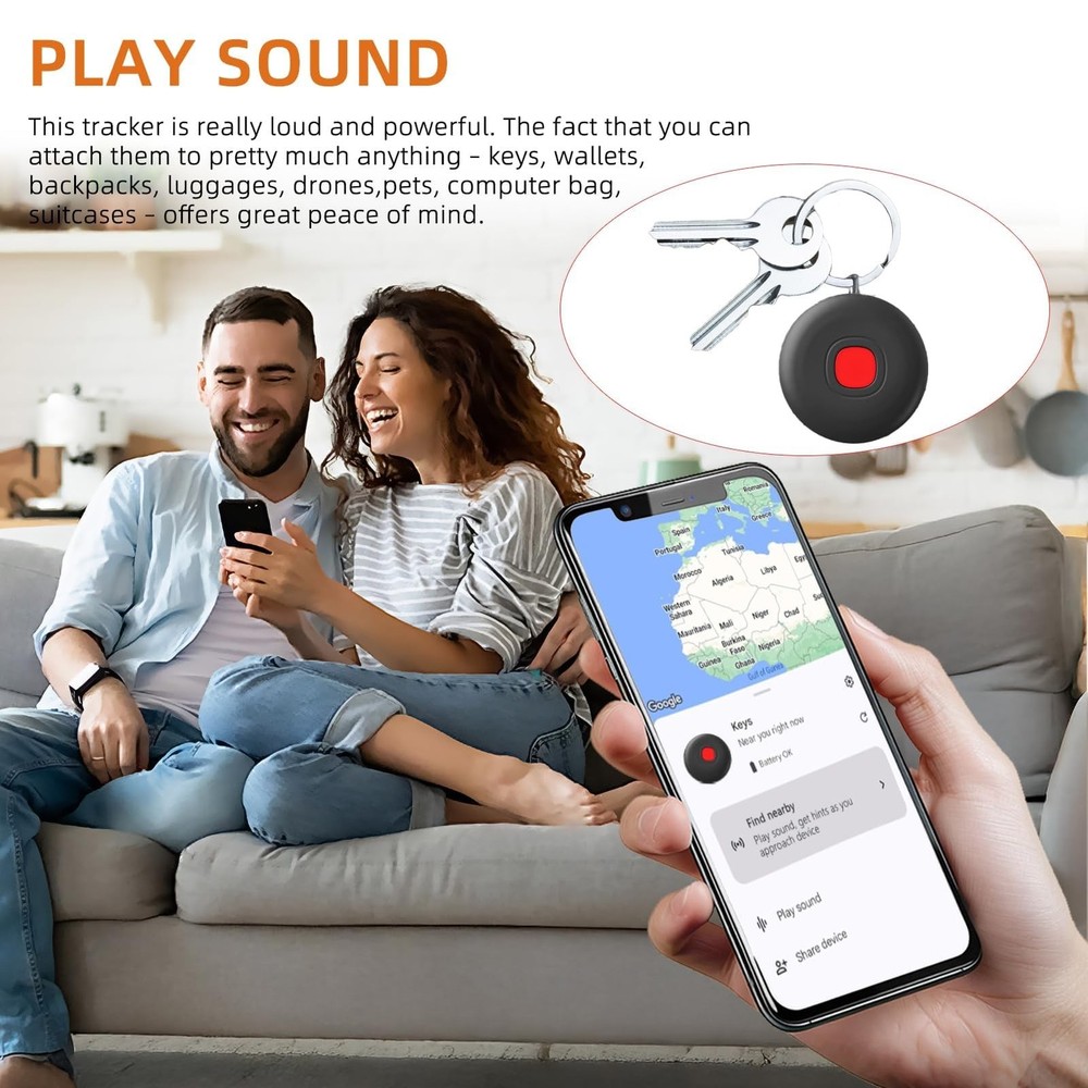 Bluetooth Smart Tags-4 Pack for Android, Smart Tags for Android, Google Certi...