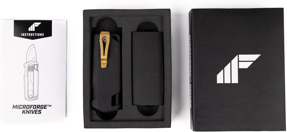 Microforge Box Cutter, Utility Knife with 10 Standard Replaceable Blade Pack