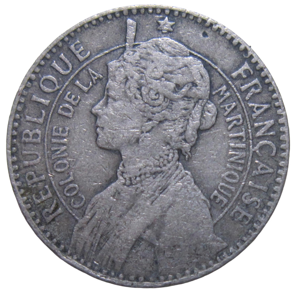 FRENCH MARTINIQUE. 50 CENTIMES, 1897.