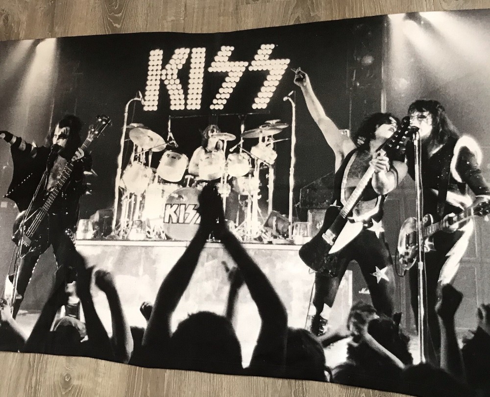 KISS ALIVE 1975 2015 Fabric Poster Paul, Gene, Ace & Peter Only One Available