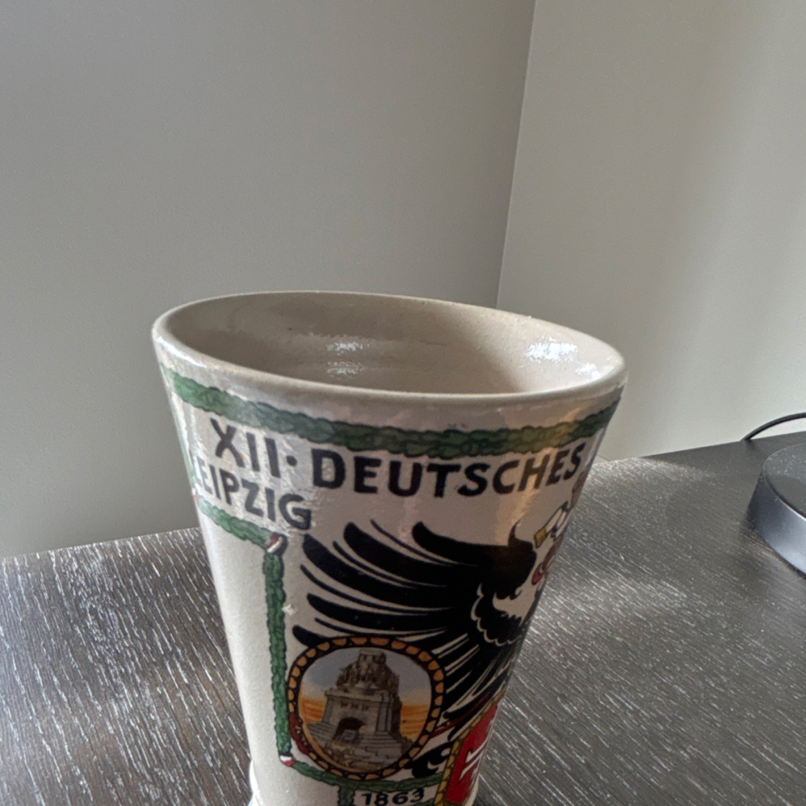 XII Deutsches Turnfest Leipzig Beer Mug 1863 German Collectible Breweriana