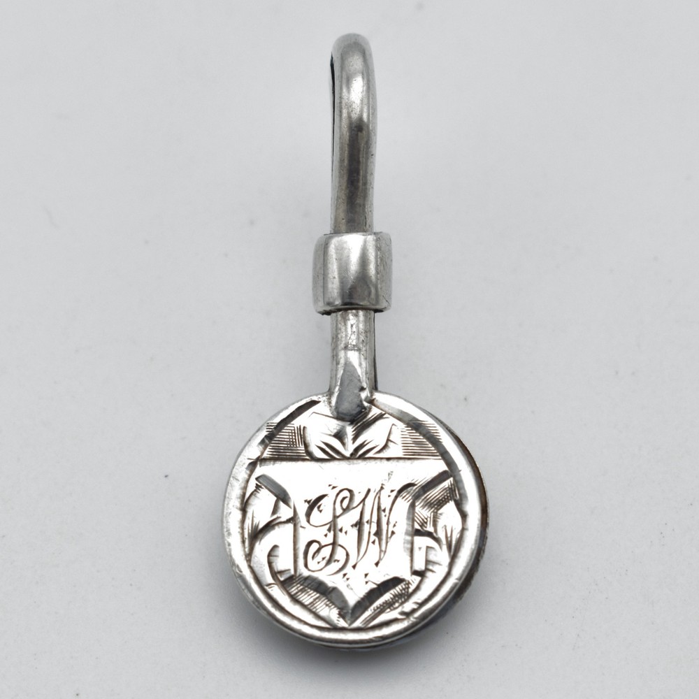Antique Solid Silver Napkin Clip 1905 Edwardian Engraved