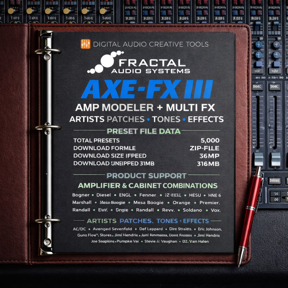 Fractal Audio Systems Axe-Fx III Amplifier Modeling & FX Presets Library