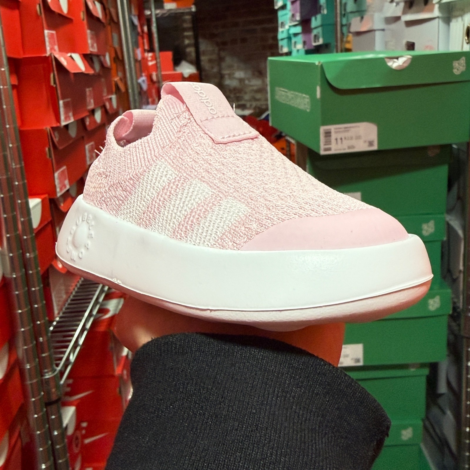 adidas Toddler Bubblecomfy Purple Slip-On Shoes JS1084