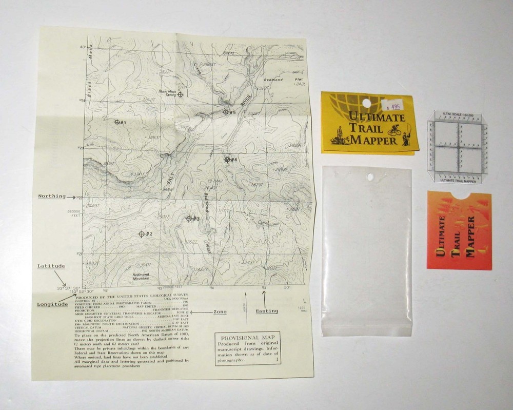 Vintge Ultimate Trails Trail Mapper Analog Mapper in Package with Sample Map