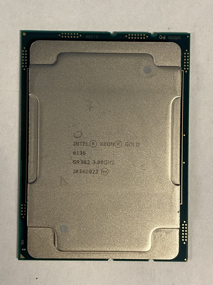 Intel Xeon Gold 6136 SR3B2 3.00GHz 12-Core 24.75 MB CPU Server Processor