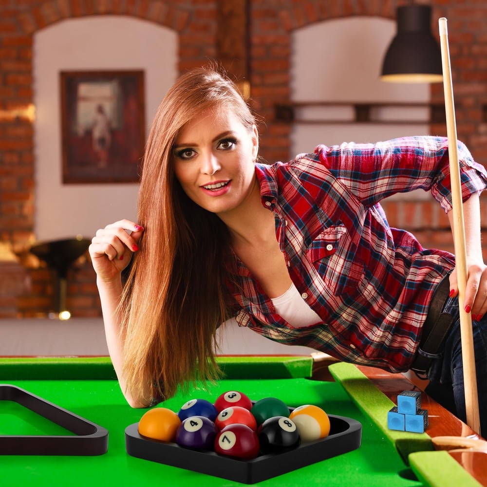 31 Pcs Billiard Accessory Kit Billiard Pool Table Balls with Triangle and Dia...