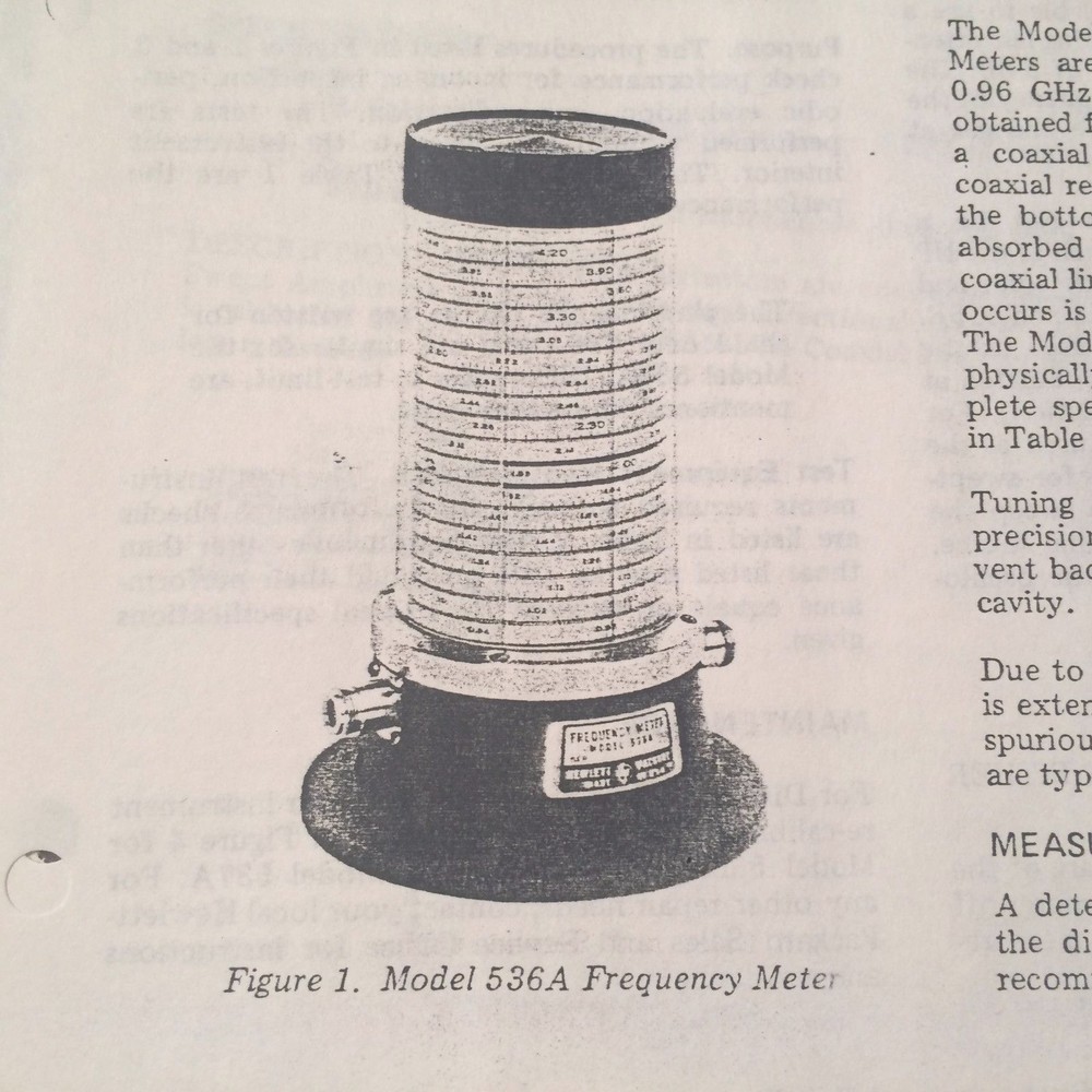HP Hewlett Packard 536A and 537A Operating Instructions