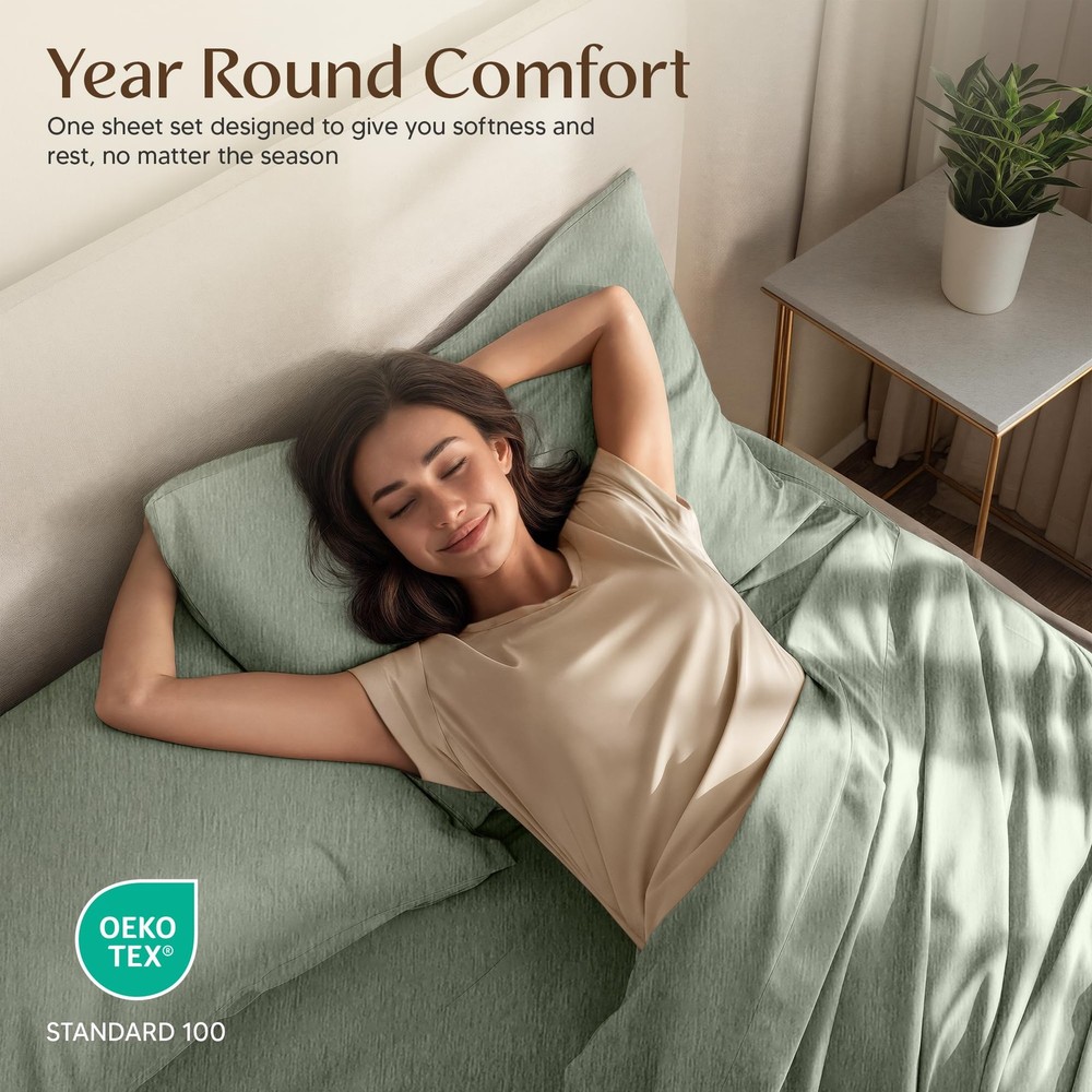 Utopia Bedding Queen Sheet Set – 4 Piece Bed Sheets for Queen Size Bed, Soft ...