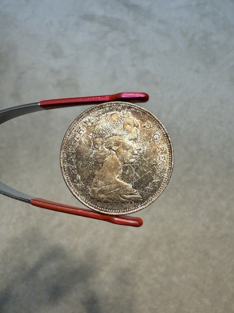 1966 Canada $1 Silver Dollar Coin - Toned Gem
