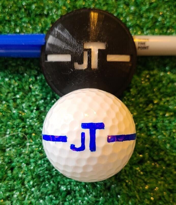 Golf Ball Marker Custom Stencil + Alignment Line and Circle. CREATE YOUR OWN!!!