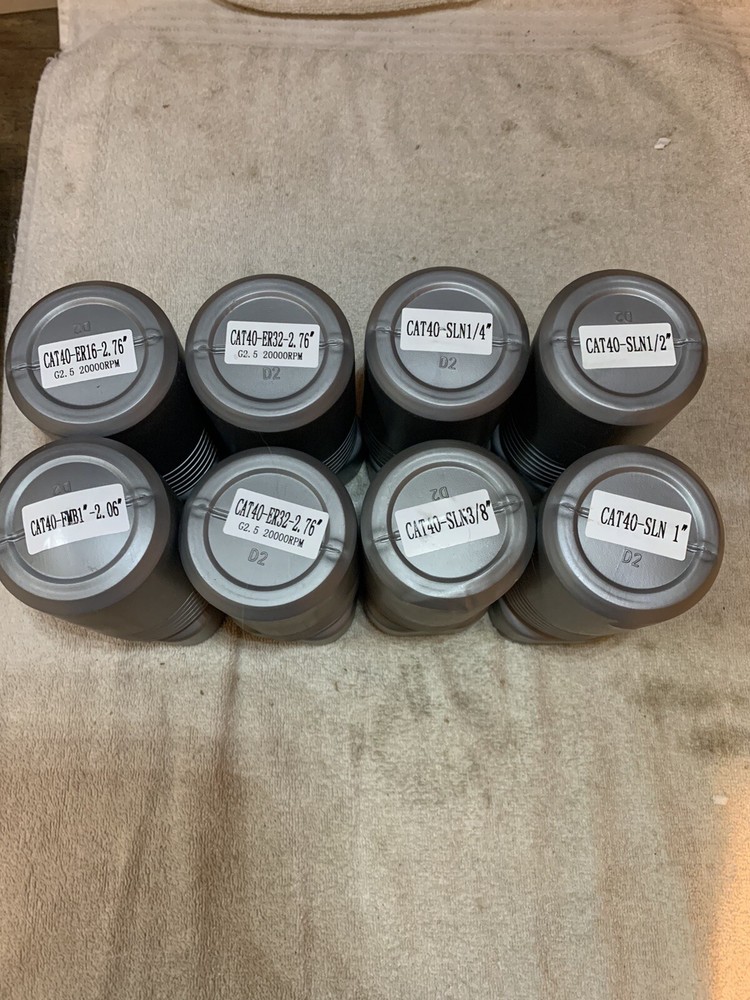 8 Pk CAT40-High Precision End Mill Tool Holders