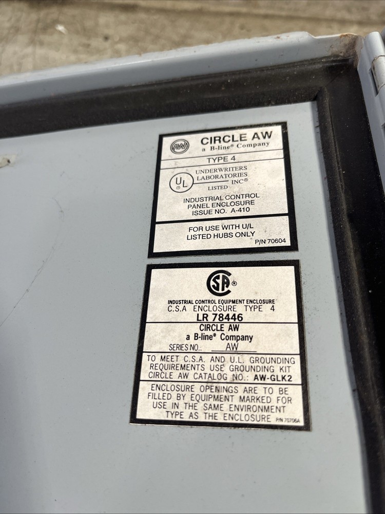 Circle AW B-Line Type 4 Enclosure And Rectifier LR78446