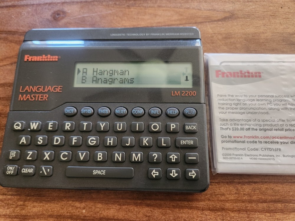 Franklin Language Master LM-2200 Dictionary Thesaurus
